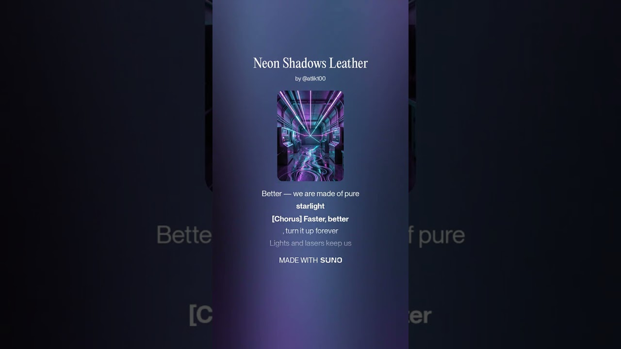 Neon Shadows Leather