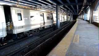 preview picture of video 'MTA Long Island Rail Road Bombardier M7 #7468 arrives at East New York'