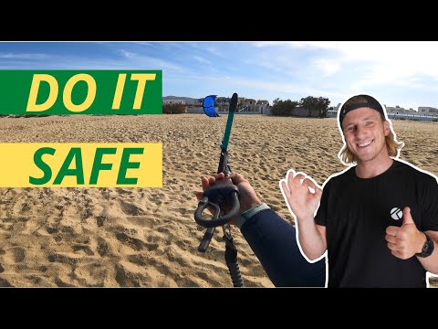Self LAUNCHING the Kite - ( Kitesurf Tutorial )