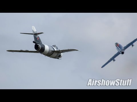 F-86 Sabre and MiG-17 Flybys - Gathering of Warbirds 2017