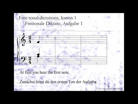 Free tonal dictations, lesson 1_Freitonale Diktate, Aufgabe 1 NEW NEU | Ear training | Gehörbildung