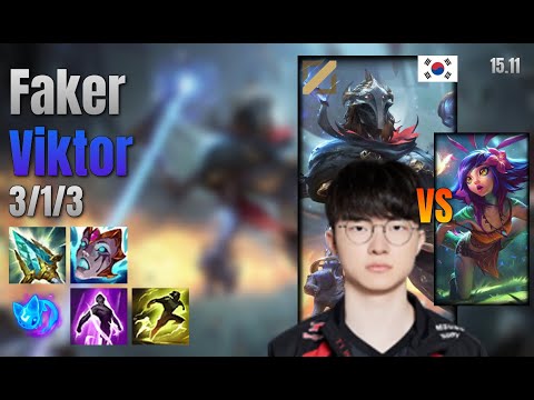 Faker Mid Viktor vs Neeko lol KR solo rank Full Game 15.11 | 페이커 빅토르 vs 니코