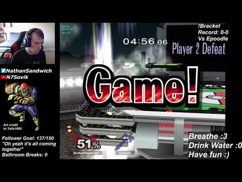 TMT #23 Main Bracket (WR1): NathanSandwich (C. Falcon) vs Epoodle (Marth)