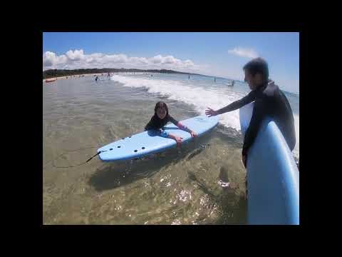 Surfing In Woolgoolga Waves