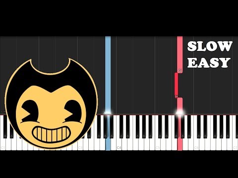 Bendy and the ink machine Chapter 5 Credits Theme (SLOW EASY PIANO TUTORIAL)