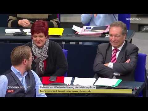 Bundestagsdebatte zur Wiedereinführung der Meisterpflicht am 13.12.18