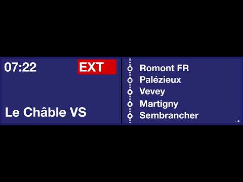 SBB/CFF TTS Reminder • EXT Le Châble VS (FRI)