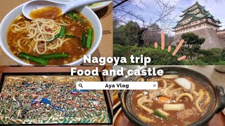 ENG) Nagoya trip｜名古屋で食べまくりの旅│名古屋城散策│新幹線│台湾ラーメン＠味仙│味噌煮込みうどん
