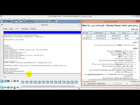 شرح مادة مبادء شبكات للكلية التقنية packet tracer التدريب السادس