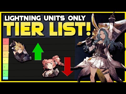 Lightning Units Only Tier List! | War of the Visions Final Fantasy Brave Exvius