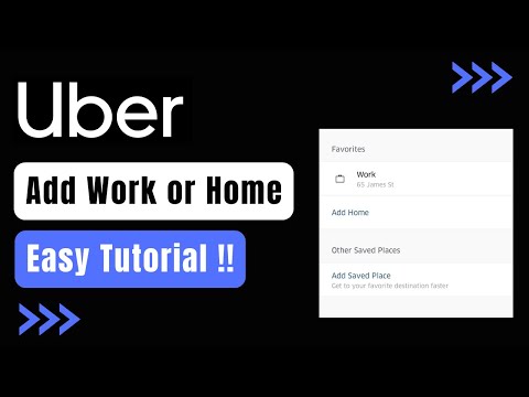 How to Add Work or Home Address on Uber !