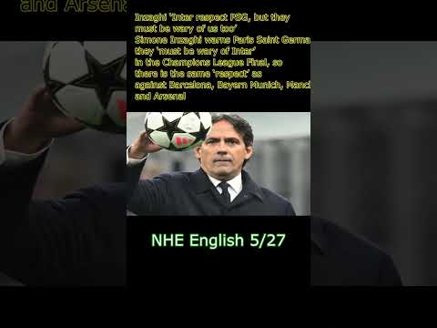 Inzaghi: 'Inter respect PSG, but they must be wary of us too' #news #headlines #NHE Simone Inzaghi w