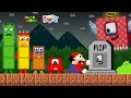 Mario and All Numberblocks R.I.P Numberblocks 100, Please Comeback...| Game Animation