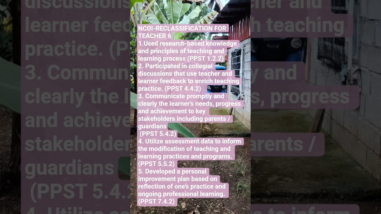 NCOI RECLASSIFICATION FOR TEACHER 6 I #teacher #public #fypシ #everyone