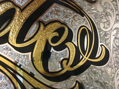 MAKING,GOLD LEAF Glass Sign - Art.