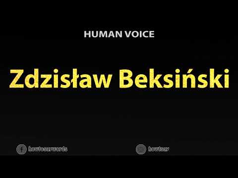 How To Pronounce Zdzislaw Beksinski