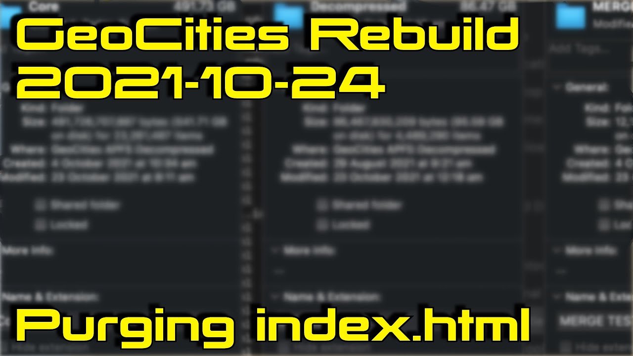 The GeoCities Archive Rebuild Blog