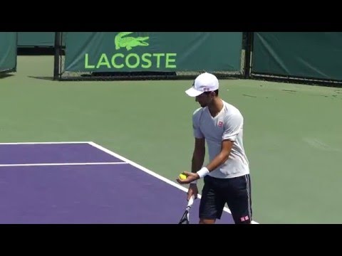 Nole training  for Miami Open final @ Crandon Park, Key Biscayne, Miami FL. April 2, 2016