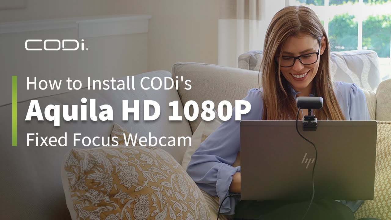How to Install CODi's Aquila HD 1080P Fixed Focus Webcam | Part #: A05024
