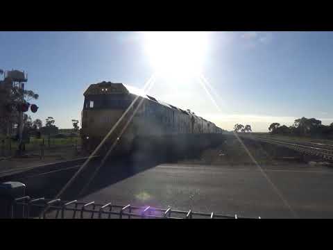 3 freight and one n class trains at Little River