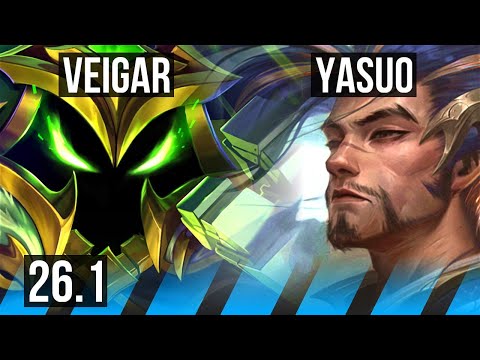 VEIGAR vs YASUO (MID) | EUW Master | 26.1