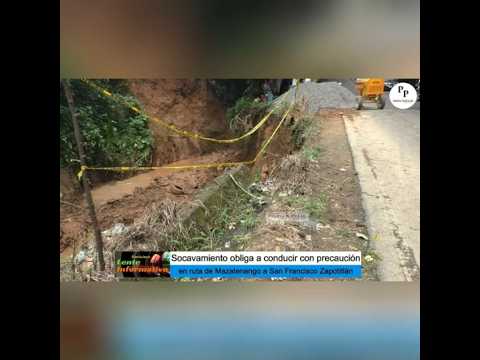 Socavamiento en la ruta a San Francisco Zapotitlán