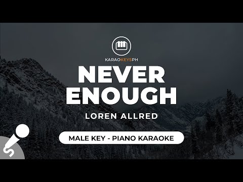 Never Enough - Loren Allred (Male Key - Piano Karaoke)