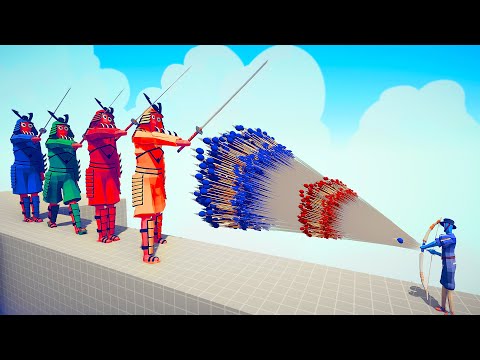 GIANT SAMURAI COLOR PACK vs EVERY GOD - Totally Accurate Battle Simulator TABS