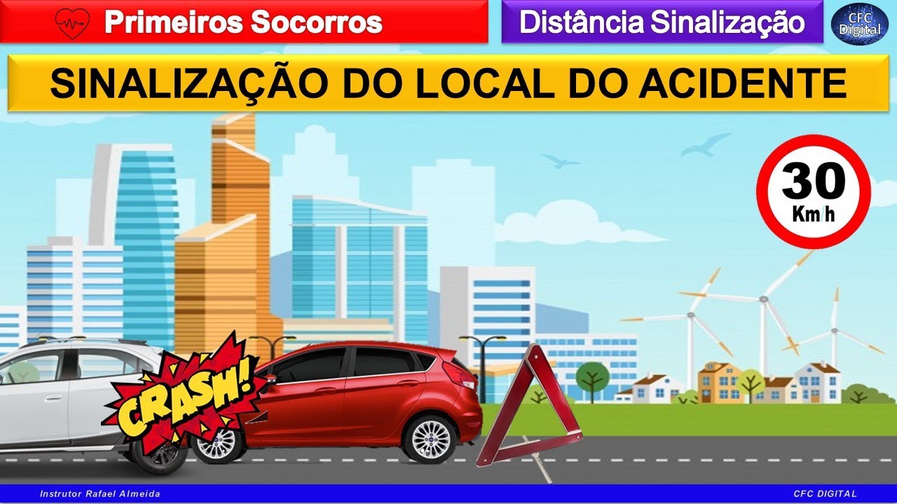 Primeiros Socorros - Sinalização do Local do Acidente (Com Questões do Detran de vários Estados)