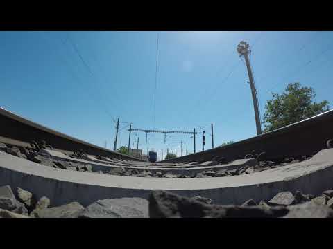 Tren de marfa Taurus 910 LTE vazut dintre sine , filmare de sub tren Glogovat (under train)