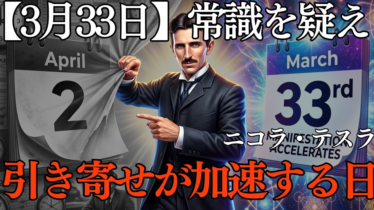 【4月2日は3月33日】常識を疑え。ニコラ・テスラが教える「引き寄せ」が加速する日｜二コラテスラ｜引き寄せ｜宇宙の法則｜