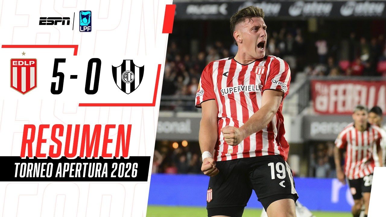 HAT-TRICK DE GAICH EN 7 MINUTOS Y PALIZA PINCHA EN UNO  | Estudiantes 5-0 Central Córdoba | RESUMEN