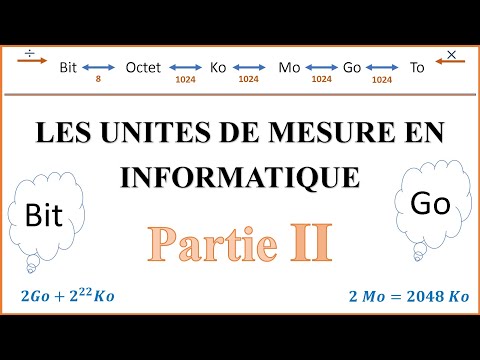 Les unités de mesure en informatique - وحدات القياس في المعلوميات - تمارين و حلول
