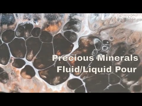 How to acrylic fluid/ liquid pour a mineral River with tons of cells