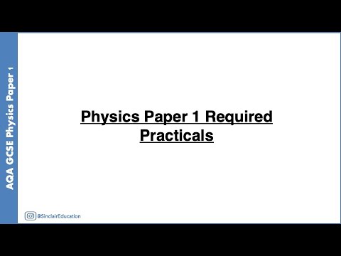 AQA GCSE Physics Paper 1 Required Practicals – Full Methods & Key Notes