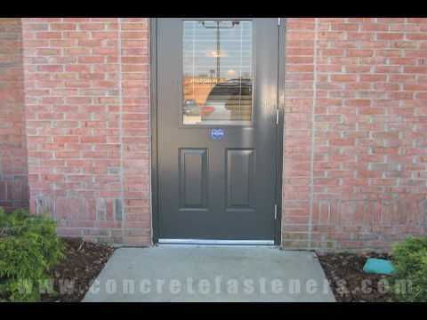 Tapper Concrete Screws for Attaching Man Door to Brick