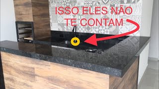 Cozinha gourmet no verde Ubatuba muitos detalhes (Flávio Fernandes) mármore lindo área de churrasco.