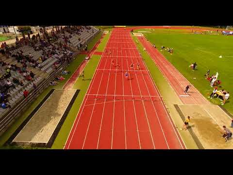 (DRON) 100m prepone [Ž], Anja Tvrtković - AGRAM Međunarodni atletski miting 2023