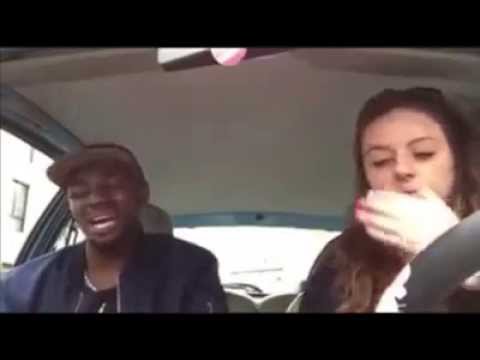 Funny guy sings ”All of me” with a girl in car