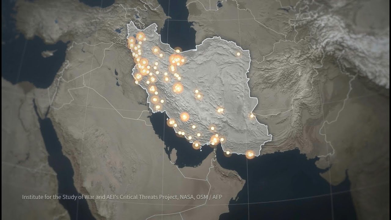 Video | ANIMATED MAP: US and Israeli bombardment of Iran | AFP Animé