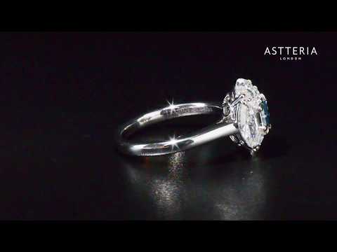 #JCRF05463681# 0.39CT Blue Diamond Ring Asteria