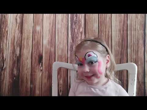 Einhorn Kinderschminken Tutorial, Facepainting Unicorn
