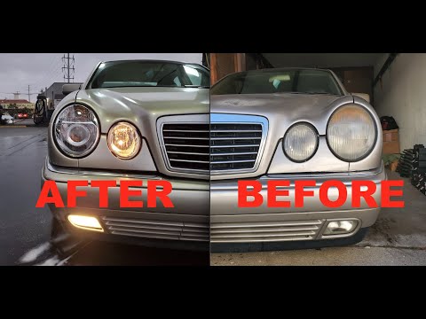 W210 Mercedes Benz E300d Depo Headlights Upgrade