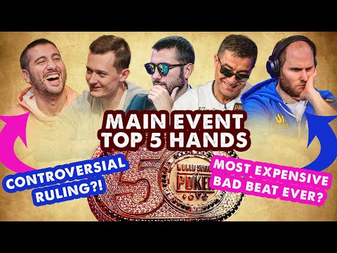 2019 WSOP Main Event Top 5 Hands | World Series of Poker