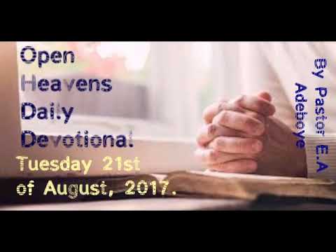 The Church of God - Open Heavens 22 August 2017: Tuesday daily devotional by Pastor E. A. Adeboye