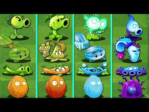Random 4 Team PULT - PEA - VINE - NUT Plants Battlez - Who Will Win? - PvZ 2 Gameplay