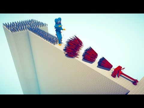 CAN 100 HUGGY WAGGY & GIANT CROSS THE BRIDGE? Totally Accurate Battle Simulator TABS