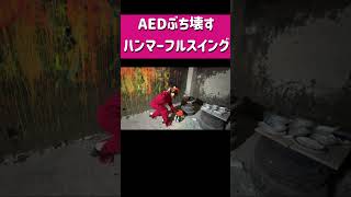 AEDにハンマーフルスイング！罰当たり！ #ホラフキン #クラッシャー　#ハンマー使い