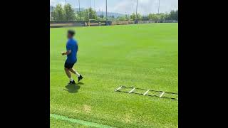 Asvide: Forward and lateral quick feet drills in ladder.