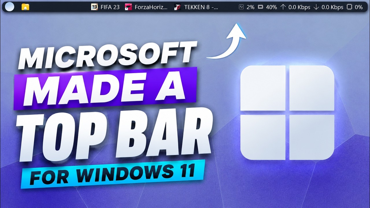 Finally, Microsoft Made a Top Bar for Windows 11